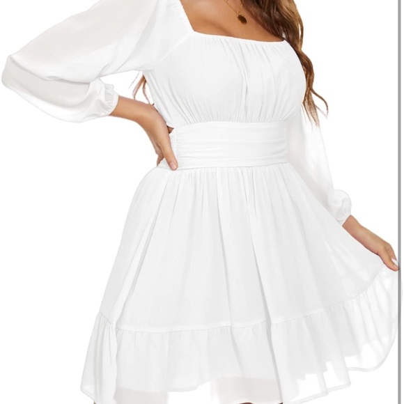 Square Neck Mini Dress - Picture 2 of 10